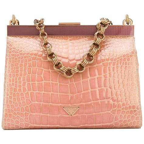 pink alligator prada purse|Prada leather handbags.